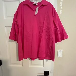 NWT Harshman Maureen  Pink Blouse